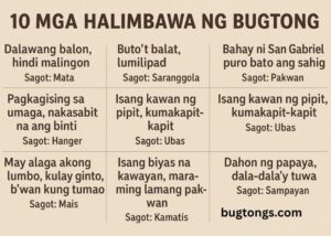 10 mga halimbawa ng bugtong with answer